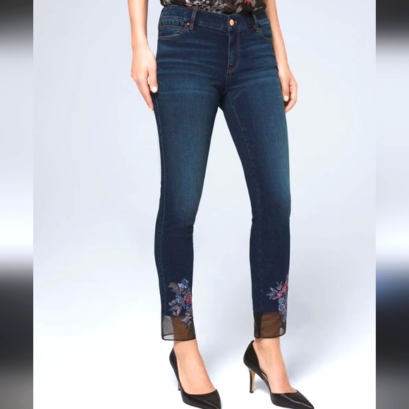 White House Black Market Denim - White House/ Black Market  Embroidered Women's Jeans